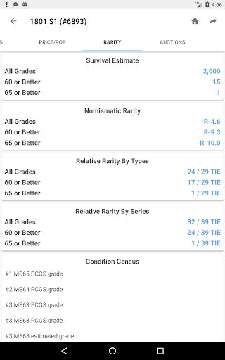 PCGS CoinFacts - U.S. Coin Val screenshot 14