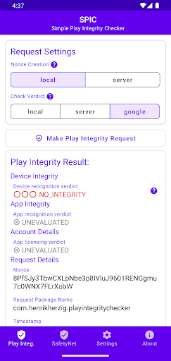 SPIC - Play Integrity Checker screenshot 1