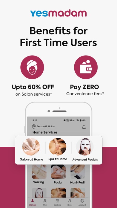 YesMadam Salon & Spa at Home screenshot 2