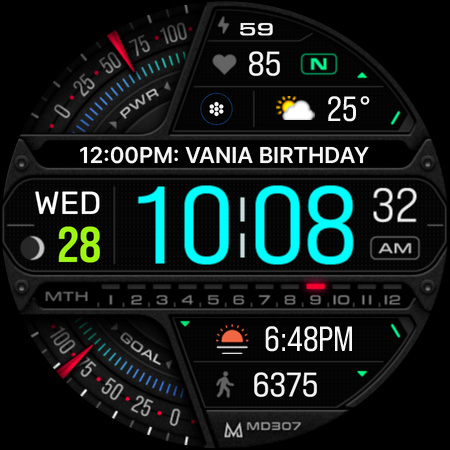 MD307 Digital watch face screenshot 11