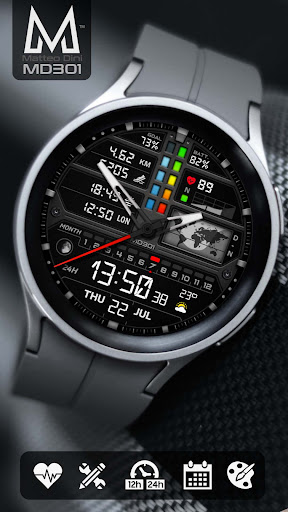 MD301 Hybrid watch face screenshot 4