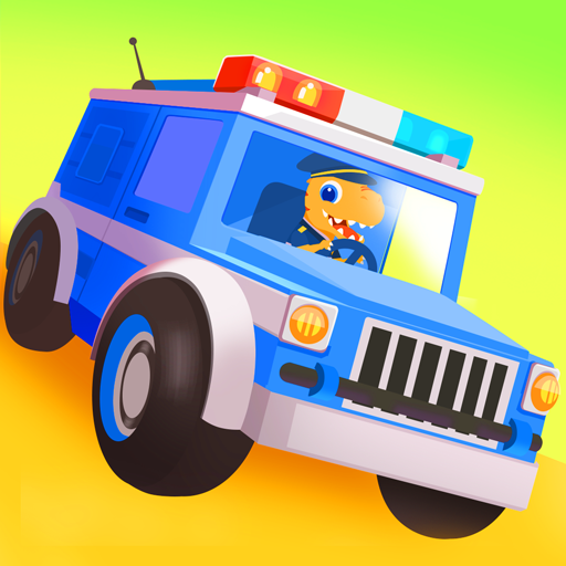 Dinosaur Police Car Games kids cover