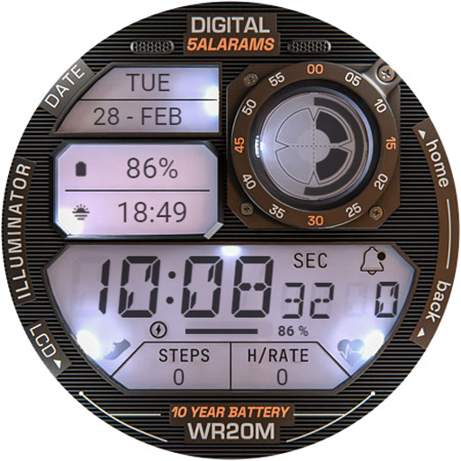 ILLUMINATOR Digital Watch face cover