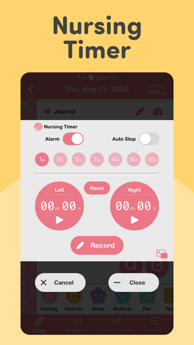 PiyoLog: Newborn Baby Tracker screenshot 3