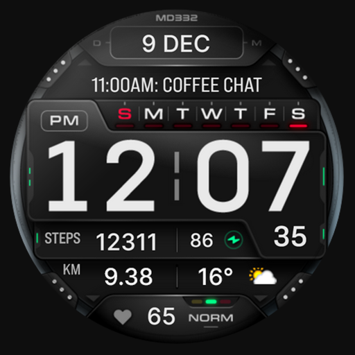 MD332 Digital watch face cover
