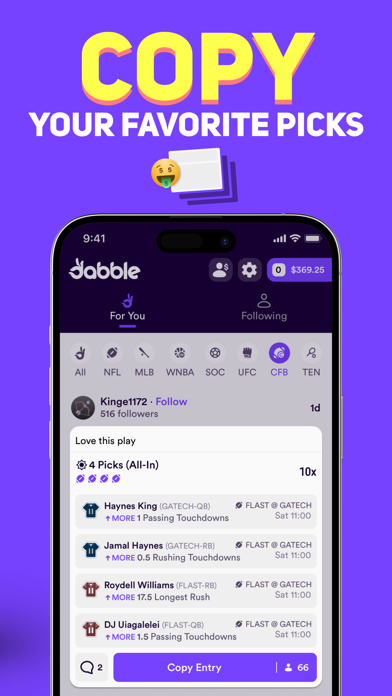 Dabble - Real Money Pick'Em screenshot 5