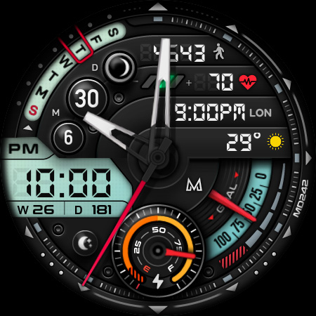 MD242 Hybrid watch face screenshot 15