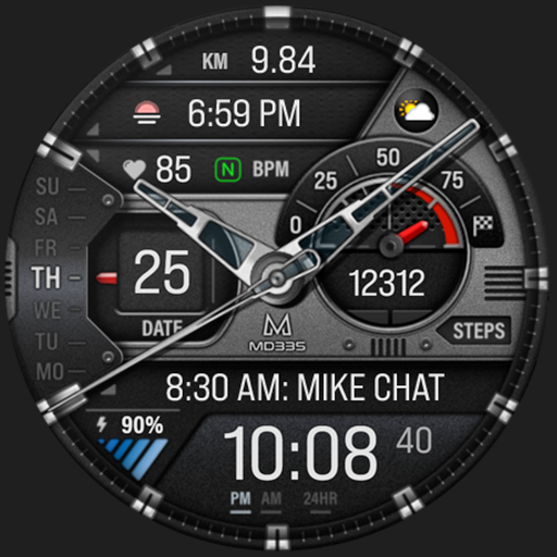 MD335 Hybrid watch face cover
