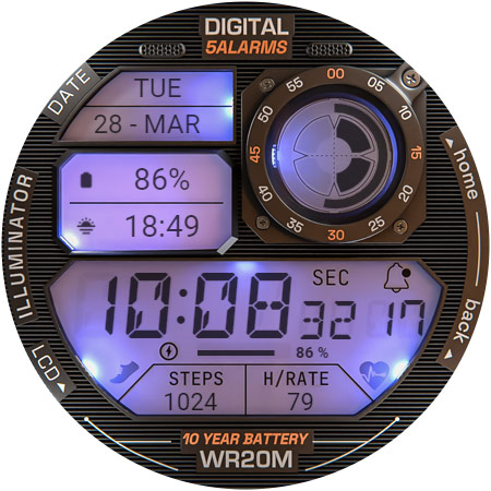 ILLUMINATOR Digital Watch face screenshot 37