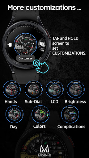 MD242 Hybrid watch face screenshot 8