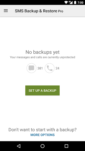 SMS Backup & Restore Pro screenshot 1