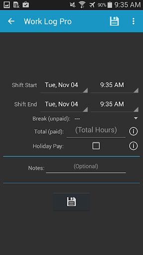Work Log Pro screenshot 2