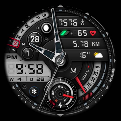 MD242 Hybrid watch face screenshot 4