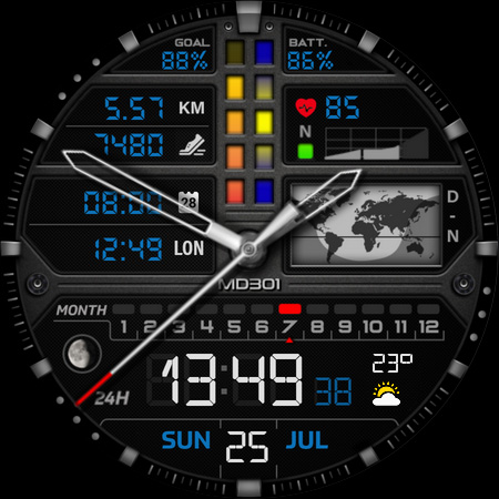 MD301 Hybrid watch face screenshot 15