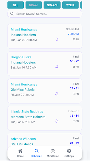 Live Scores : NFL NCAA NBA MLB screenshot 4