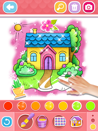 Glitter House coloring for kid screenshot 9