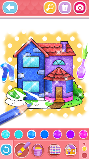 Glitter House coloring for kid screenshot 16