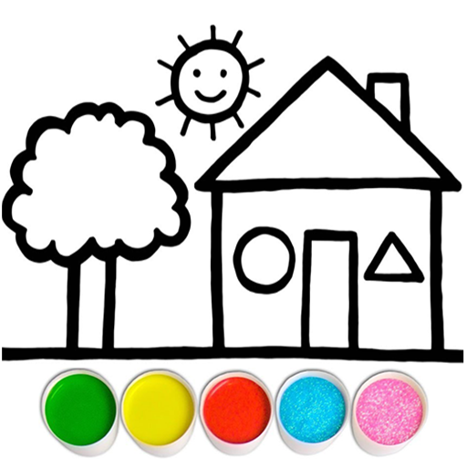 Glitter House coloring for kid cover