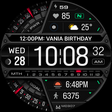 MD307 Digital watch face screenshot 8