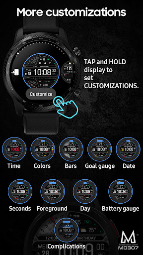MD307 Digital watch face screenshot 9