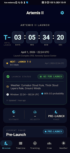 Artemis II Tracker screenshot 3