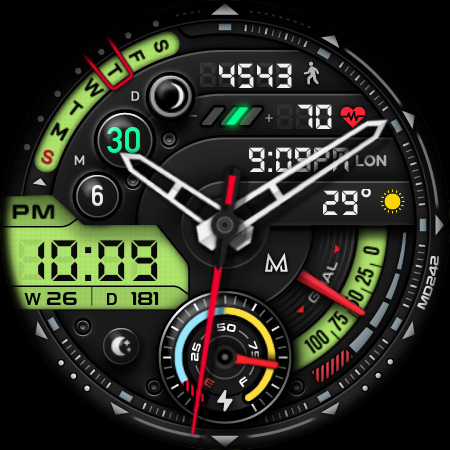 MD242 Hybrid watch face screenshot 15