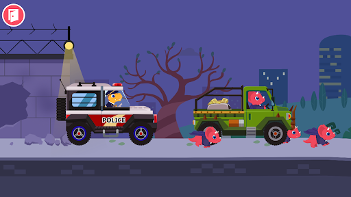 Dinosaur Police Car Games kids screenshot 1