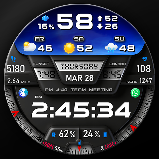 PER27 Digital Watch Face cover