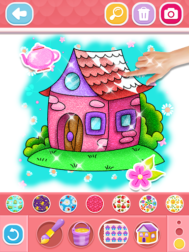 Glitter House coloring for kid screenshot 22