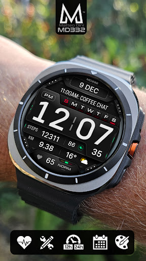 MD332 Digital watch face screenshot 5
