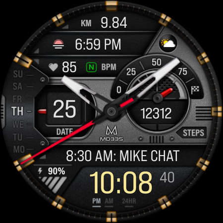 MD335 Hybrid watch face screenshot 13
