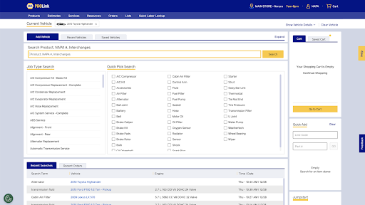 NAPA PROLink screenshot 17