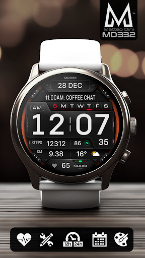 MD332 Digital watch face screenshot 1