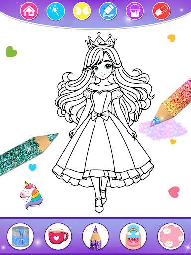 Princess Coloring Book & Games screenshot 4