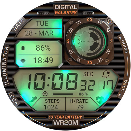 ILLUMINATOR Digital Watch face screenshot 5