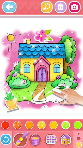 Glitter House coloring for kid screenshot 8