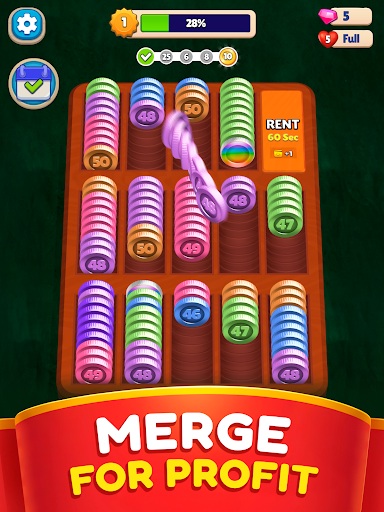 Pocket Sort: Coin Merge Puzzle screenshot 5