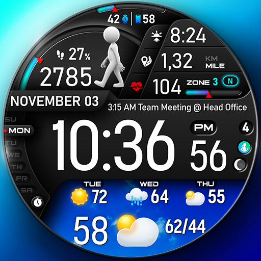 PER23 Digital Watch Face cover