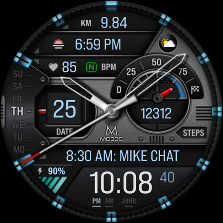 MD335 Hybrid watch face screenshot 11