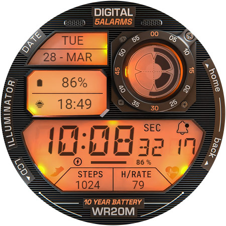 ILLUMINATOR Digital Watch face screenshot 3