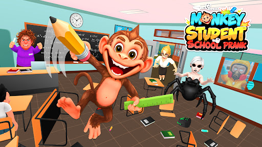 Monkey Student: School Prank screenshot 2