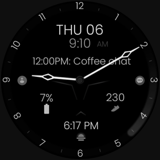 Minimal Black v30 Watch Face cover