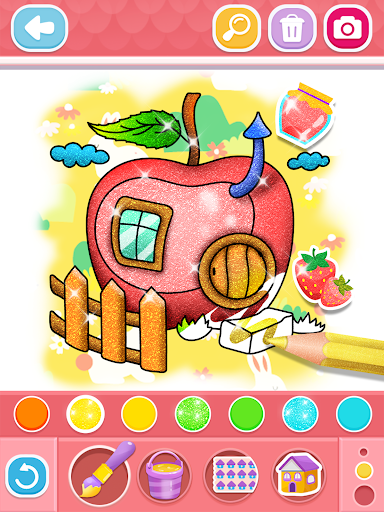 Glitter House coloring for kid screenshot 11