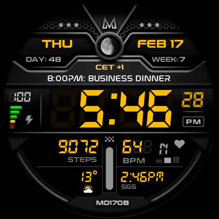 MD170B Digital watch face screenshot 15