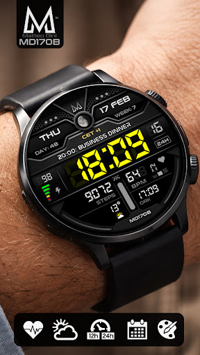 MD170B Digital watch face screenshot 4