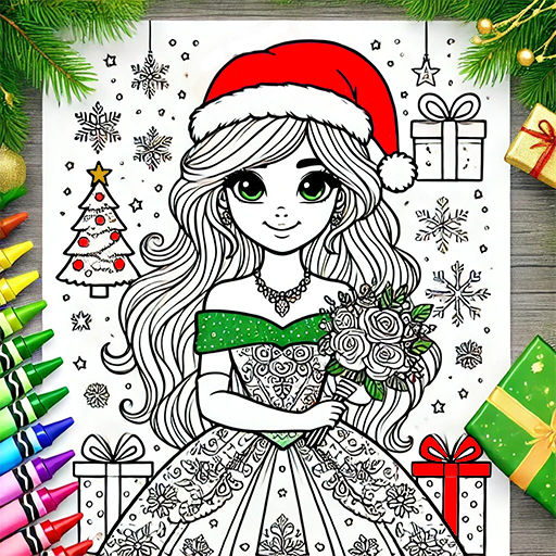 Princess Coloring Book & Games cover